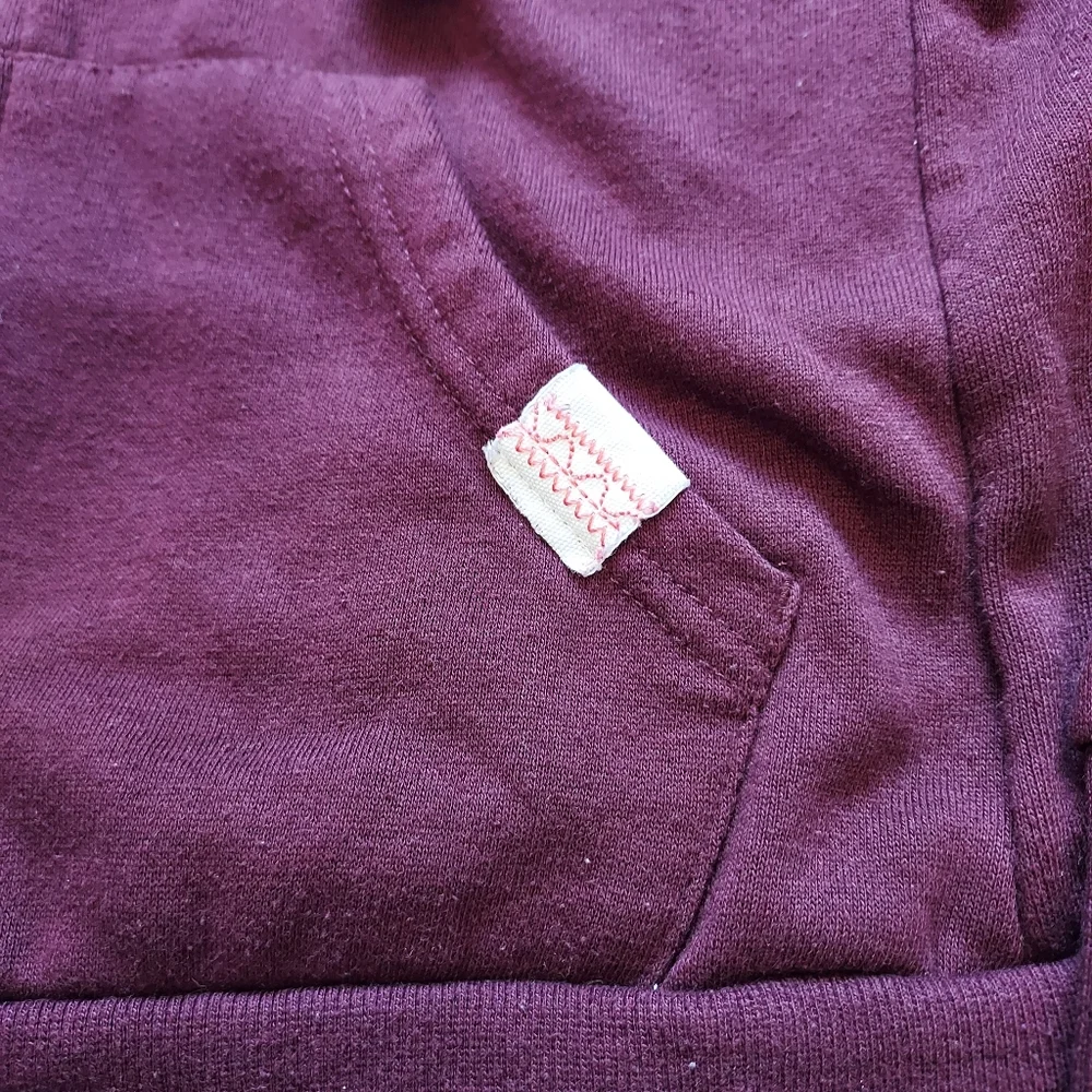 Reflex Thick Sweat Casual jacket Hoodie Wine Burgandy Large Skater Beach